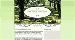Desktop Screenshot of oakridgecemetery.net